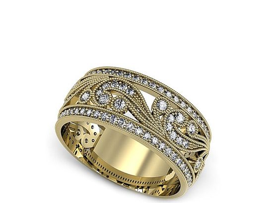 Złoty pierścionek obrączka