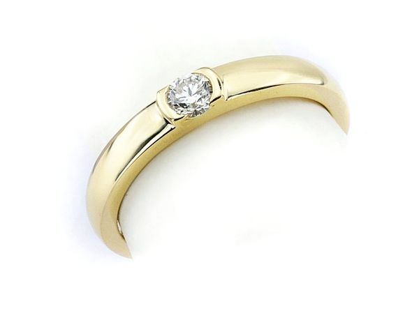 Złoty pierścionek z brylantem złoto 585 - 20007br_VVS_G