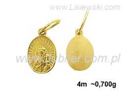 ZŁOTY MEDALIK 14K - WYJĄTKOWY DESIGN OD LISIEWSKI - 4m - 1