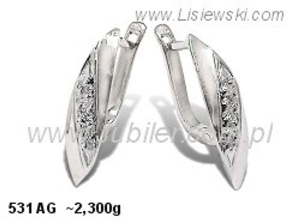 Kolczyki srebrne z cyrkoniami biżuteria srebrna 925 - 531ag