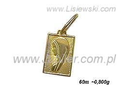 ZŁOTY MEDALIK PRÓBY 14K - ELEGANCJA Z LISIEWSKI - 60m - 1