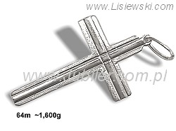 Krzyżyk srebrny biżuteria srebrna próby 925 - 64m - 1