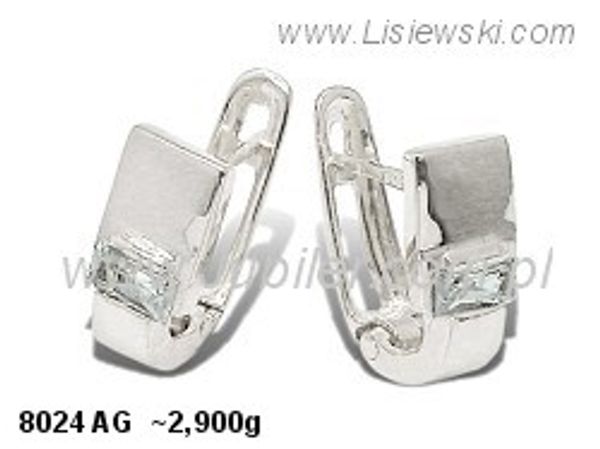 Kolczyki srebrne z cyrkoniami biżuteria srebrna 925 - 8024ag