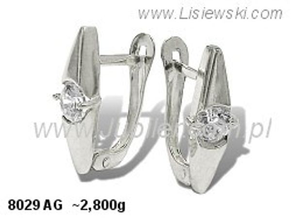 Kolczyki srebrne z cyrkoniami biżuteria srebrna 925 - 8029ag