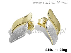 Złote kolczyki z żółtego złota próba 14k - 8446 - 1