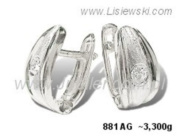 Kolczyki srebrne z cyrkoniami biżuteria srebrna - 881ag