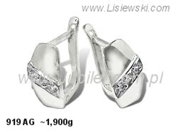 Kolczyki srebrne z cyrkoniami biżuteria srebrna 925 - 919ag