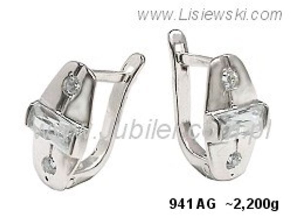 Kolczyki srebrne z cyrkoniami biżuteria srebrna 925 - 941ag
