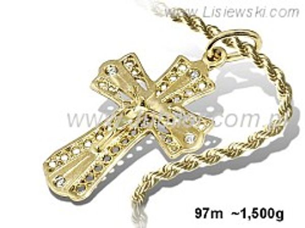 ZŁOTY KRZYŻYK AŻUROWY 14K - ELEGANCJA CODZIENNIE - 97m