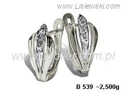 Złote Kolczyki białe złoto próba 14k - b539 - 1