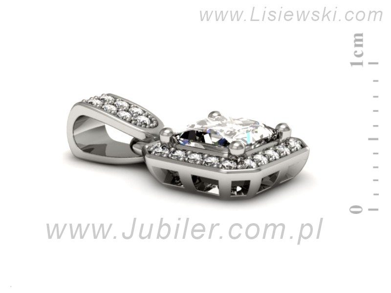 Złota zawieszka Wisiorek z diamentami złoto 585 - W15334b - 2