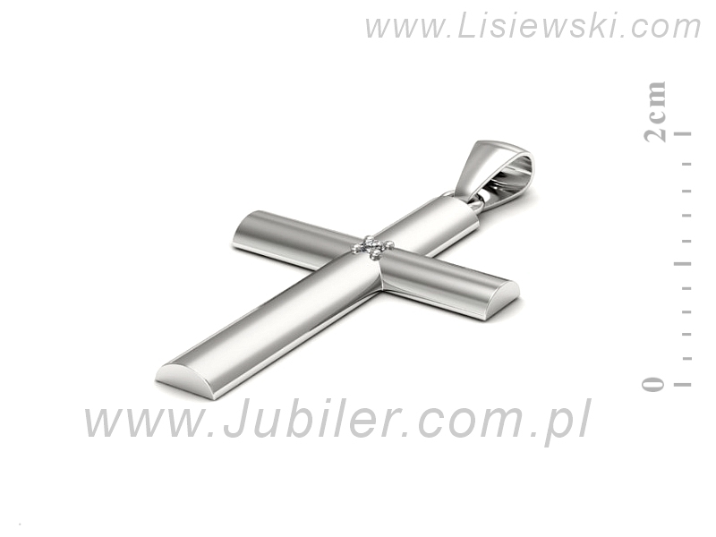 Złota zawieszka wisiorek z brylantem złoto 14k - W15583b - 2