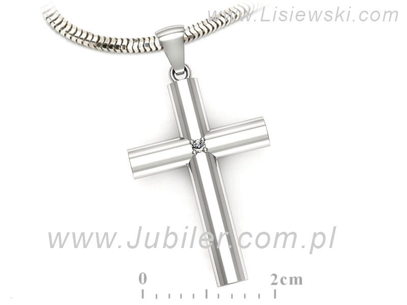 Złota zawieszka wisiorek z brylantem złoto 14k - W15583b - 3