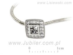 Złota zawieszka Wisiorek białe złoto z diamentami - w16105b