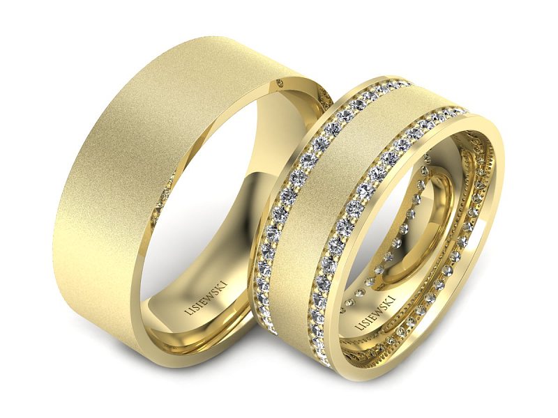 Obrączki z diamentami żółte złoto 14k - zszer7mm_080ct_750 - 3